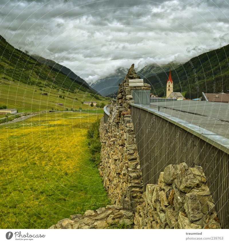 Galtür, Österreich Umwelt Natur Landschaft Pflanze Erde Luft Himmel Wolken Sommer Herbst Wetter schlechtes Wetter Baum Gras Wiese Feld Wald Hügel Felsen Alpen