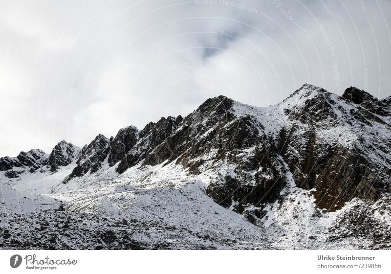 Am Rettenbachgletscher, Sölden, Österreich Umwelt Natur Landschaft Erde Luft Himmel Wolken Herbst Wetter Eis Frost Schnee Felsen Alpen Berge u. Gebirge