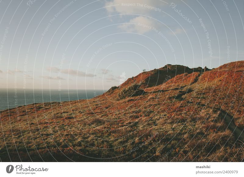 Entdecken Sie Portugal. Cabo da Roca Meer und Berge schön Ferien & Urlaub & Reisen Tourismus Ausflug Abenteuer Berge u. Gebirge Natur Landschaft Himmel Felsen