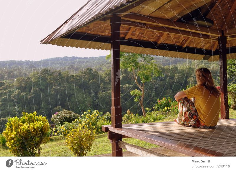 Do you remember? Gesundheit Wohlgefühl ruhig Meditation Ferien & Urlaub & Reisen Ferne Sommer Berge u. Gebirge Frau Erwachsene 1 Mensch Natur Landschaft