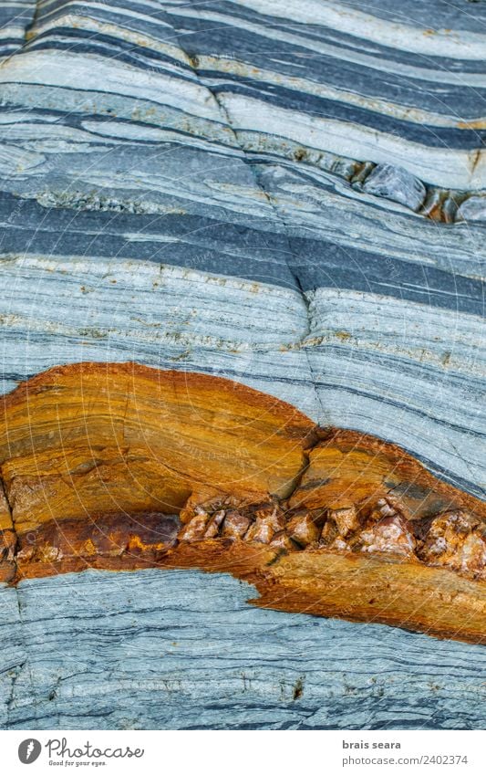 Sedimentäre Gesteinsstruktur Strand Meer Tapete Bildung Wissenschaften Geologie Beruf Geologen Kunst Umwelt Natur Erde Felsen Küste Stein gelb türkis Farbe