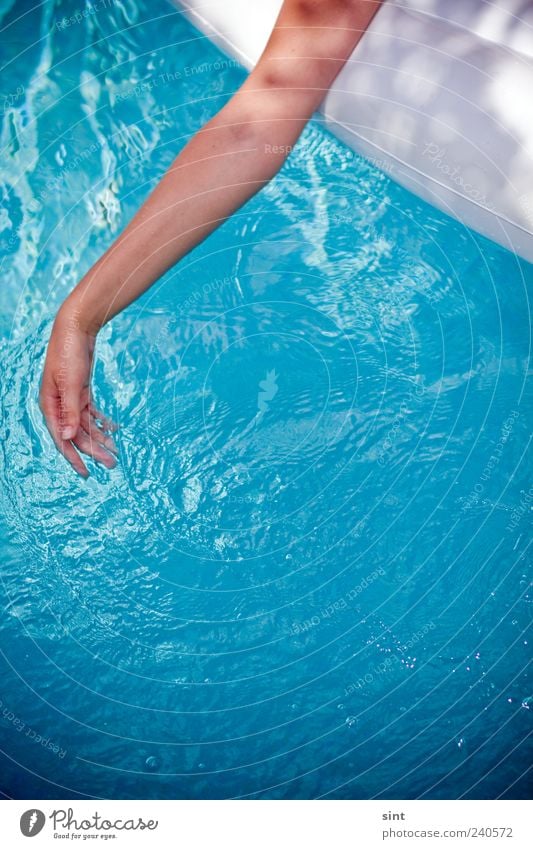 abkühlung Reichtum Wohlgefühl Erholung ruhig Spa Schwimmen & Baden Sommer Sommerurlaub Schwimmbad feminin Junge Frau Jugendliche Arme Hand 1 Mensch Wasser