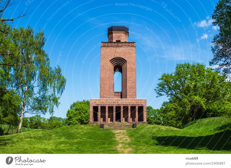 Bismarckturm im Spreewald in Burg Erholung Ferien & Urlaub & Reisen Tourismus Wolken Baum Gras Burg oder Schloss Bauwerk Gebäude Architektur Sehenswürdigkeit