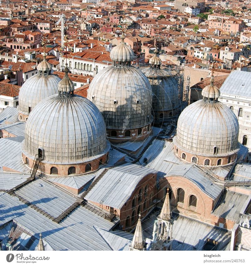 Basilica di San Marco / Venedig I Italien Europa Stadt Hafenstadt Stadtzentrum Altstadt Kirche Dom Dach Kuppeldach Sehenswürdigkeit San Marco Basilica braun