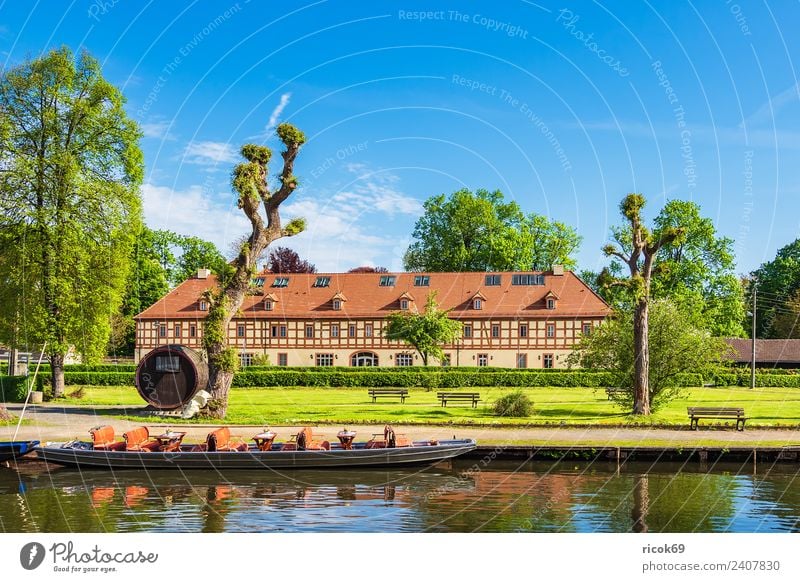 Großer Spreehafen in Lübbenau Erholung Ferien & Urlaub & Reisen Tourismus Haus Wolken Frühling Baum Hafen Gebäude Architektur Dach Sehenswürdigkeit