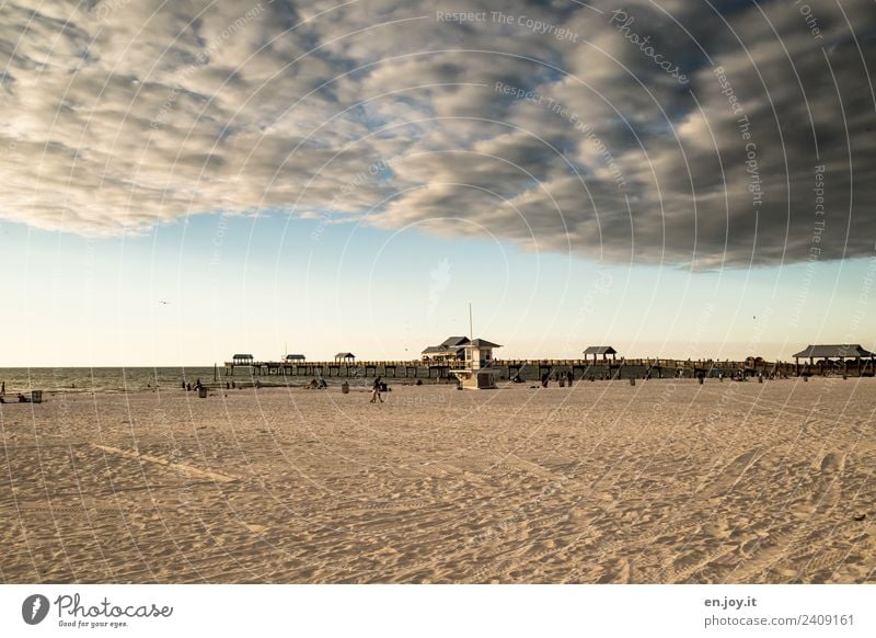 Wetterumschwung Freizeit & Hobby Ferien & Urlaub & Reisen Tourismus Ausflug Ferne Sommer Sommerurlaub Strand Meer Landschaft Urelemente Gewitterwolken Horizont