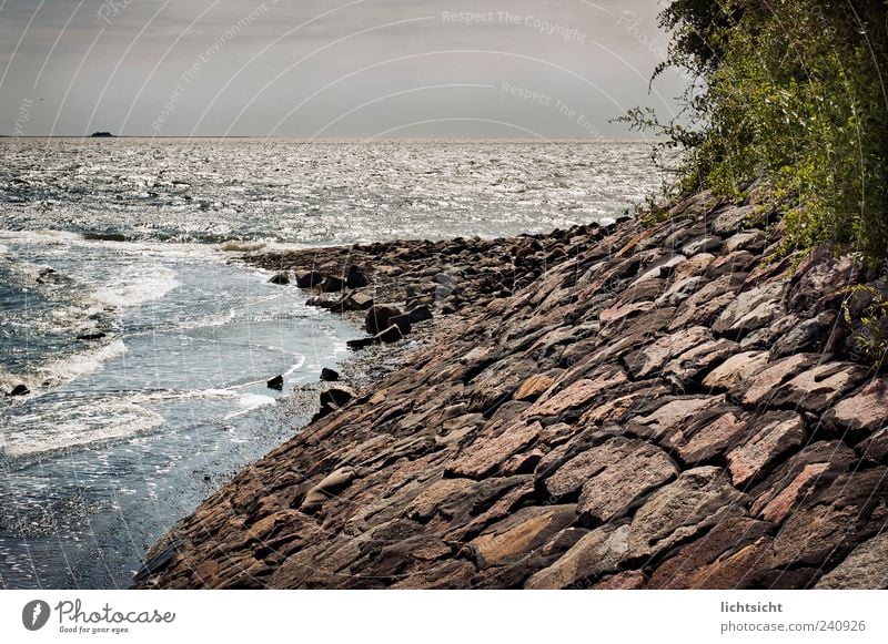 Pellworm Ferien & Urlaub & Reisen Natur Landschaft Urelemente Horizont Wetter Wellen Küste Bucht Nordsee Meer Insel Stein Ferne Wellengang Buhne Spitze