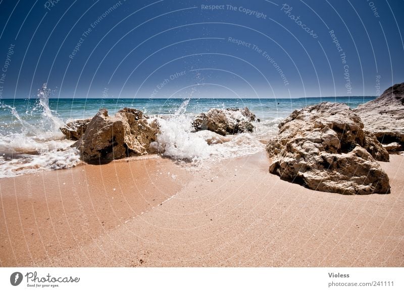 Splash Natur Landschaft Sand Wasser Wassertropfen Himmel Schönes Wetter Wellen Strand Meer Schwimmen & Baden Erholung frisch blau Freude