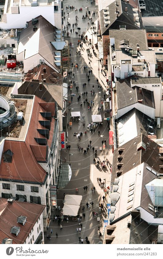 Ameisenstraße Ferien & Urlaub & Reisen Tourismus Ausflug Sightseeing Städtereise Sommer Restaurant ausgehen Mensch Menschenmenge Ulm Kleinstadt Haus