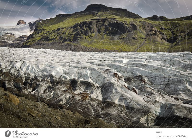 Sommereis Ferne Schnee Berge u. Gebirge Umwelt Natur Landschaft Urelemente Erde Wasser Himmel Klima Wetter Eis Frost Hügel Felsen Gletscher außergewöhnlich