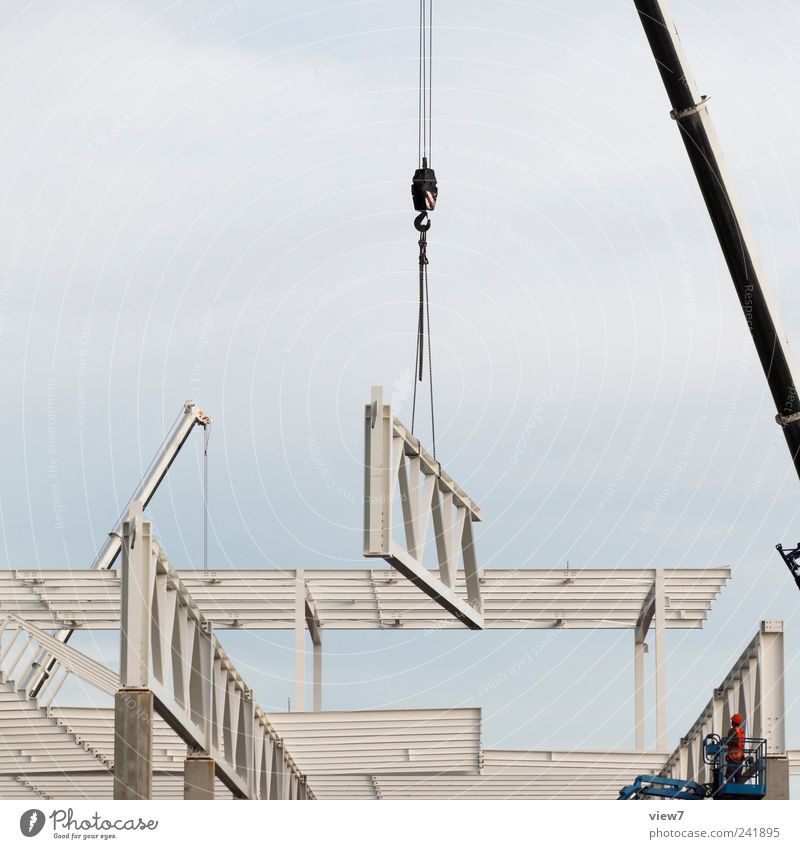 Aufbau Handwerker Baustelle Fabrik Industrie Energiewirtschaft Mittelstand Werkzeug Maschine Himmel Fahrzeug Metall Arbeit & Erwerbstätigkeit bauen machen