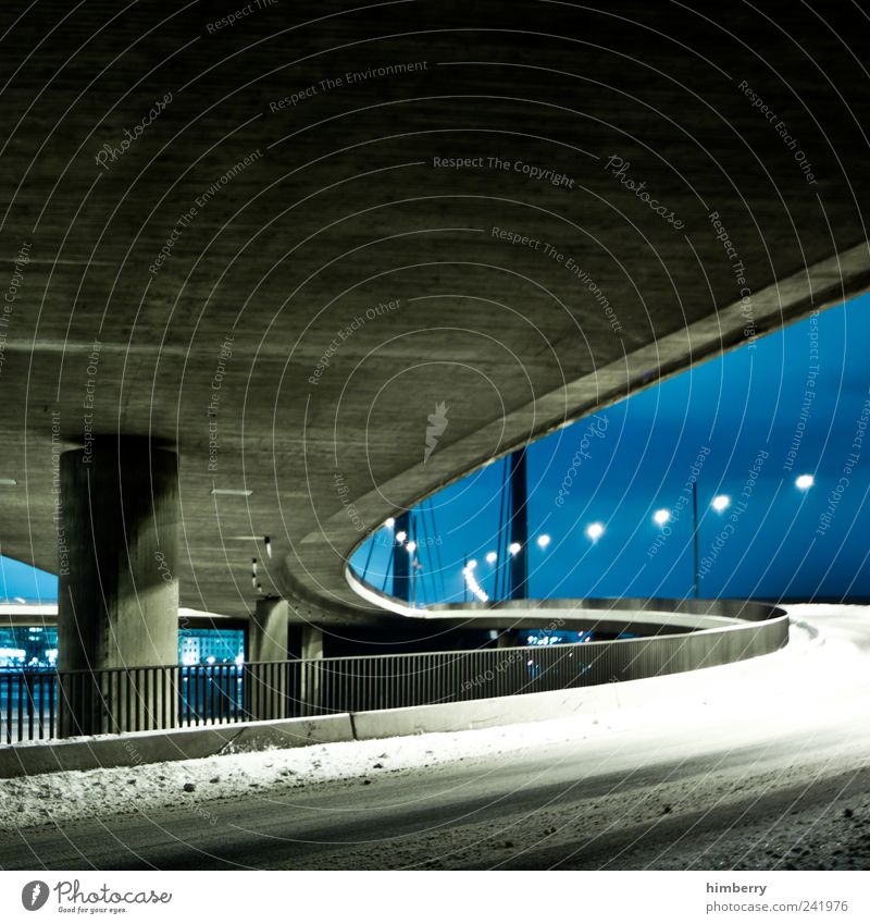 adobe bridge Winter Klima Eis Frost Schnee Düsseldorf Brücke Bauwerk Architektur Verkehr Verkehrsmittel Verkehrswege Personenverkehr Straßenverkehr Autofahren