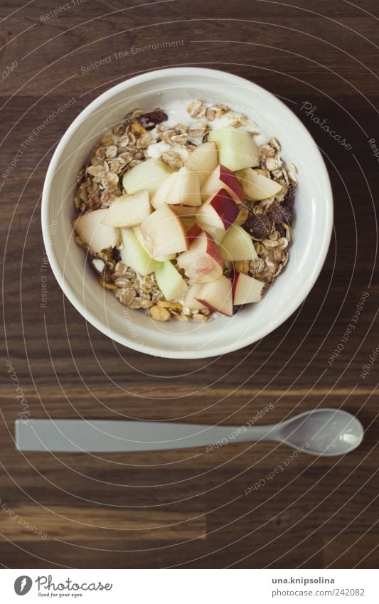 guten morgen Lebensmittel Joghurt Milcherzeugnisse Frucht Apfel Getreide Müsli Nektarine Ernährung Frühstück Bioprodukte Vegetarische Ernährung Diät