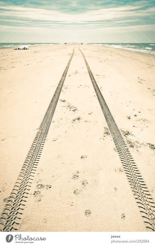 Bis ans Ende Ferien & Urlaub & Reisen Ausflug Ferne Freiheit Sommer Sommerurlaub Strand Meer Wasser Himmel Wolken Schönes Wetter Wellen Küste Autofahren Sand