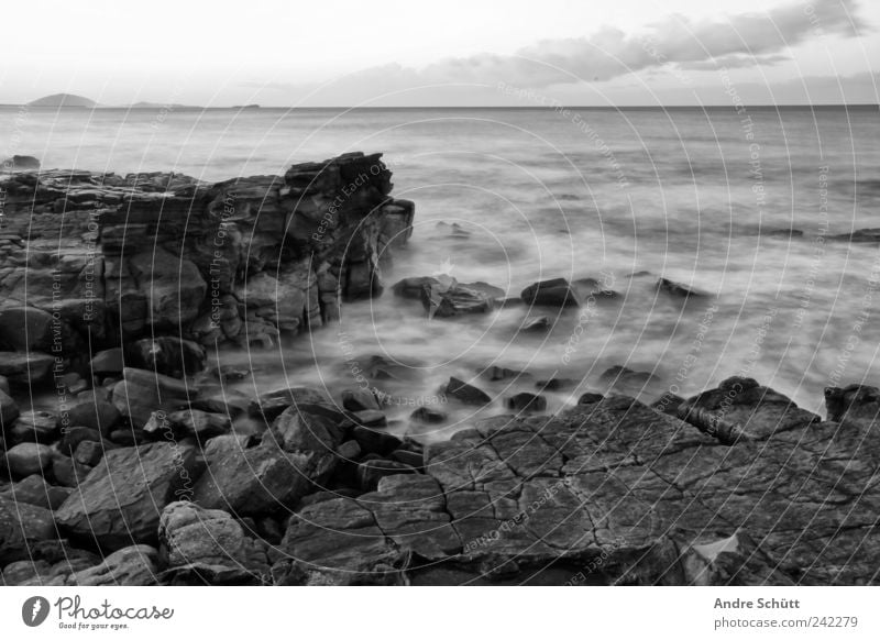 on the rocks Schwimmen & Baden Urelemente Wasser Felsen Wellen Küste Mooloolaba Sunshine Coast Queensland Australien Flüssigkeit nass Meer Langzeitbelichtung