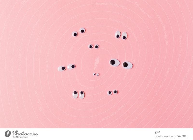 Augen auf! beobachten Kommunizieren Blick lustig Neugier rosa Vertrauen Sicherheit Zusammensein Interesse Partnerschaft chaotisch Gesellschaft (Soziologie) Idee