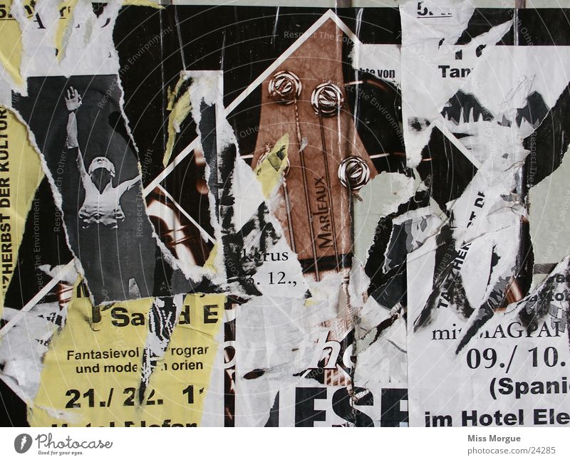 plakat Plakat Kultur Collage kaputt Freizeit & Hobby Werbung Theaterschauspiel