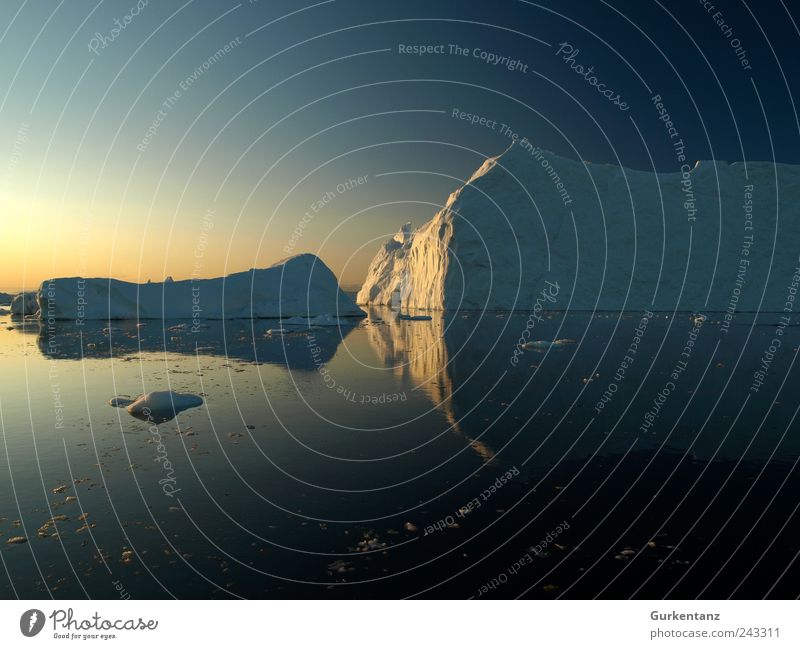 Atlantik on the Rocks Umwelt Natur Urelemente Wasser Himmel Wolkenloser Himmel Horizont Sonnenaufgang Sonnenuntergang Klima Klimawandel Eis Frost Küste Meer