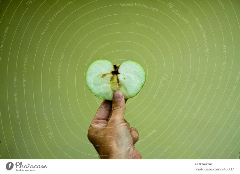 Halber Apfel Lebensmittel Frucht Ernährung Picknick Bioprodukte Vegetarische Ernährung Fingerfood Garten Pflanze Blume Blüte Wachstum Ernte Schrebergarten