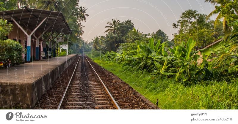 Bahnhof von Unawatuna Sri Lanka Ferien & Urlaub & Reisen Tourismus Ausflug Abenteuer Ferne Freiheit Sightseeing Expedition Sonne Umwelt Natur Landschaft Asien