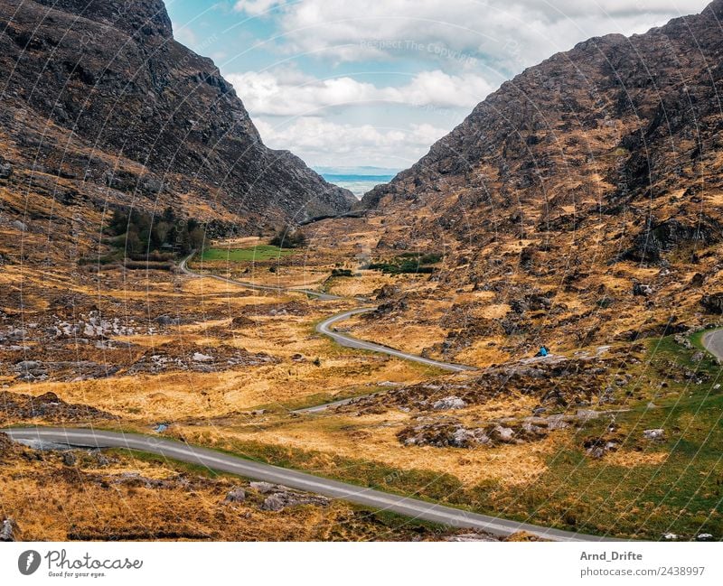 Irland - Gap of Dunloe Ferien & Urlaub & Reisen Tourismus Ausflug Ferne Freiheit Sightseeing Natur Landschaft Himmel Wolken Frühling Sommer Schönes Wetter