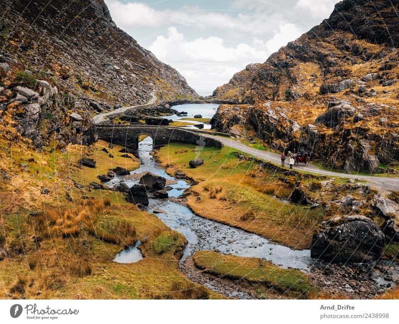 Gap of Dunloe Ferien & Urlaub & Reisen Tourismus Ausflug Abenteuer Sightseeing Sommer Sommerurlaub Natur Landschaft Himmel Wolken Frühling Schönes Wetter