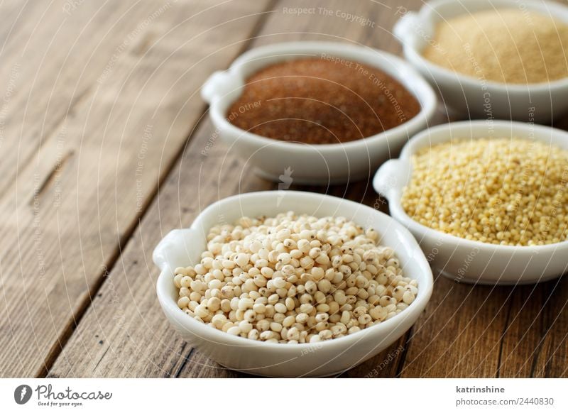 Glutenfreie Körner Gemüse Vegetarische Ernährung Diät Tisch braun Amaranth Amaranthus Textfreiraum getrocknet Sehne Lebensmittel glutenfrei Gesundheit Zutaten