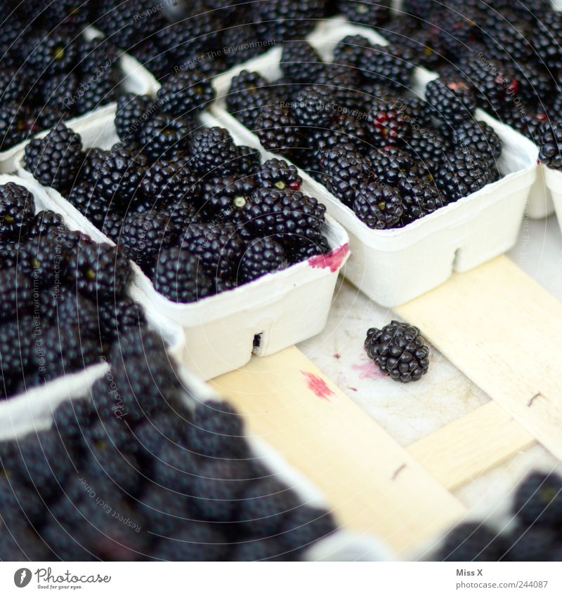 Brombeeren Lebensmittel Frucht Ernährung Bioprodukte Vegetarische Ernährung frisch lecker saftig süß schwarz Obstschale Obstkiste Wochenmarkt Gemüsemarkt