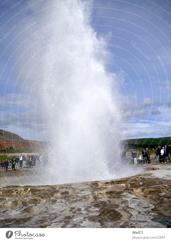 Geysir 03 driften Schwefel Island Umweltschutz Nationalpark unberührt Europa Strokkur Erde Rauch Gas Buthan Wasser Natur Kraft Energiewirtschaft