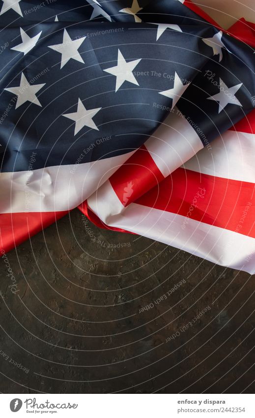 amerikanische Flagge Freiheit Wind Streifen Fahne blau rot weiß Selbstständigkeit Amerikaner Hintergrund Land Demokratie Juli Nation national Patriotin