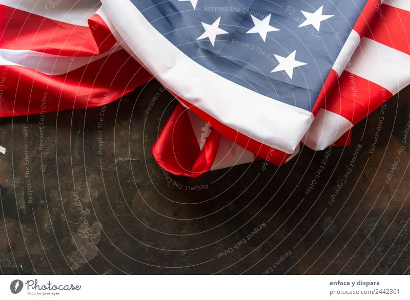 amerikanische Flagge Freiheit Wind Zeichen Streifen Fahne Stadt blau rot weiß protestieren Selbstständigkeit Amerikaner Hintergrund Land Demokratie Juli Nation