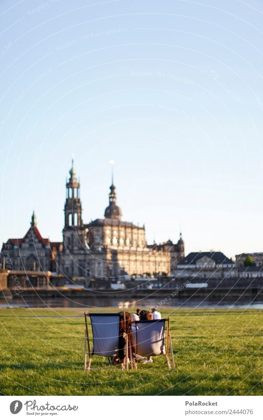 #A# Dresden genießen Kunst Kunstwerk ästhetisch Sachsen Deutschland Sehenswürdigkeit Tourismus Fernweh Städtereise Elbufer Hofkirche Dresden Erholung Silhouette