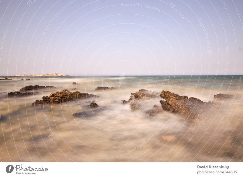 Westküste / Kreta Ferien & Urlaub & Reisen Ferne Freiheit Sommerurlaub Meer Insel Natur Landschaft Wolkenloser Himmel Horizont Schönes Wetter Küste Bucht Riff