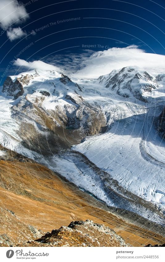 Monte Rosa and Lyskamm mountain panorama from Gornergrat Freizeit & Hobby Ferien & Urlaub & Reisen Ausflug Abenteuer Ferne Freiheit Berge u. Gebirge wandern