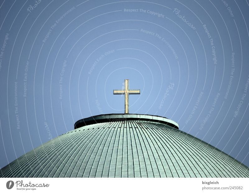 St Hedwig I Deutschland Europa Kirche Dach Kreuz Sehenswürdigkeit St. Hedwigs-Kathedrale blau grün Religion & Glaube Christentum Christliches Kreuz Himmel