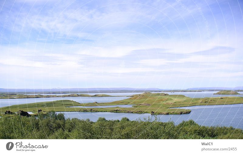 Pseudokrater 01 Vulkankrater Lava Island Umweltschutz Nationalpark unberührt Europa Mykvatn Wasser Natur Kraft Energiewirtschaft