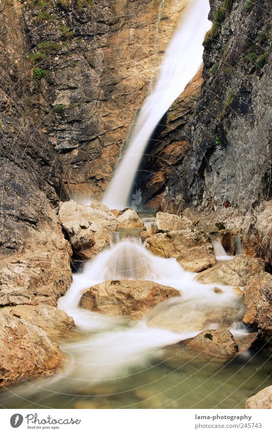 fließend Natur Wasser Felsen Berge u. Gebirge Schlucht Bach Fluss Wasserfall Quelle Pöllatschlucht Allgäu Schwimmen & Baden Erholung Flußmündung Farbfoto