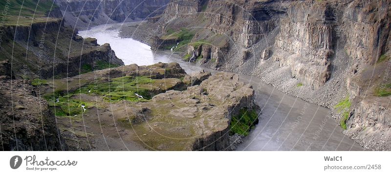 Wasser en masse 04 Schlucht Island Umweltschutz Nationalpark unberührt Europa Wasserfall Dettifoss Natur Kraft Energiewirtschaft