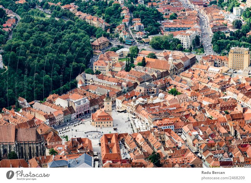 Luftaufnahme der Stadt Brasov in Rumänien brasov Transsilvanien alt Aussicht Ferien & Urlaub & Reisen mittelalterlich Europa Architektur Großstadt Attraktion