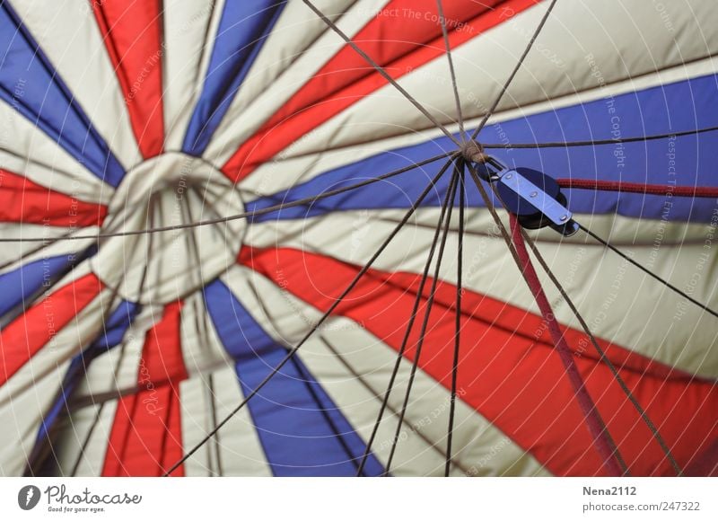 Bleu blanc rouge Freizeit & Hobby Freiheit Luftverkehr Ballone rund blau weiß rot Freude Stoff Stern (Symbol) Kreis Wind Schweben luftig Nylon Fluggerät