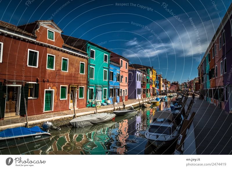 Lebensfreude Ferien & Urlaub & Reisen Tourismus Ausflug Sightseeing Städtereise Sommer Sommerurlaub Burano Venedig Italien Dorf Fischerdorf Kleinstadt