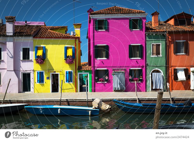 Nullachtfünfzehen | nicht hier Ferien & Urlaub & Reisen Ausflug Sightseeing Städtereise Sommerurlaub Burano Venedig Italien Europa Kleinstadt Stadt Hafenstadt