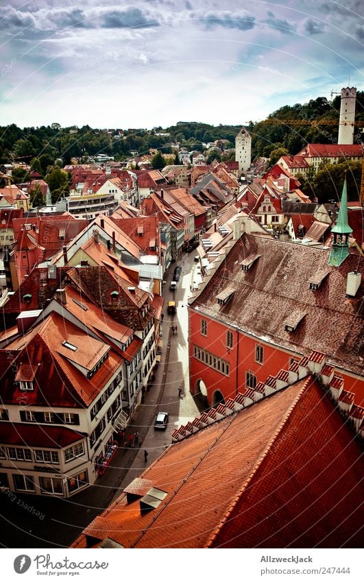 Ravensburger Altstadt Tourismus Ausflug Sightseeing Städtereise Baden-Württemberg Stadt Stadtzentrum Haus Gebäude Dach Sehenswürdigkeit alt ästhetisch schön