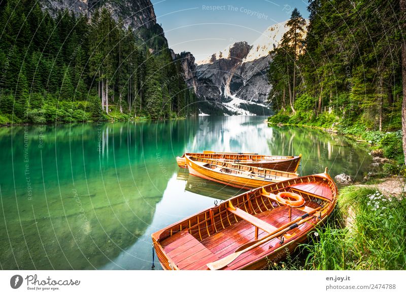 Märchensee Freizeit & Hobby Ferien & Urlaub & Reisen Tourismus Ausflug Abenteuer Sommer Sommerurlaub Berge u. Gebirge Natur Landschaft Wald Alpen Dolomiten