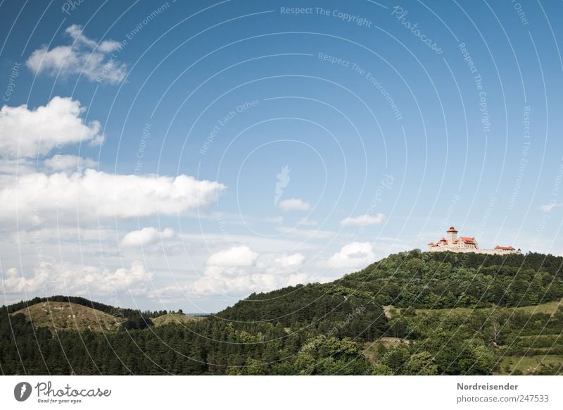 Thüringen Tourismus Ausflug Kultur Landschaft Himmel Wolken Schönes Wetter Wald Sehenswürdigkeit Wahrzeichen Macht planen Tradition Stadt Vergangenheit