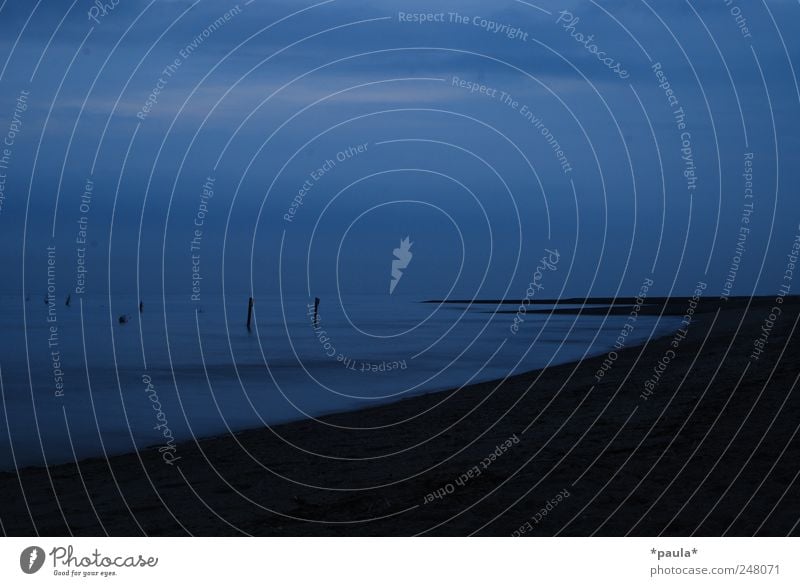 Zwischen Tag und Nacht Natur Landschaft Erde Sand Wasser Himmel Nordsee Meer ästhetisch außergewöhnlich dunkel Unendlichkeit natürlich blau schwarz schön