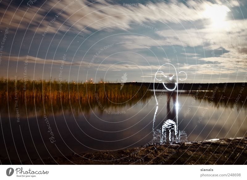 ..mit ohren Segeln Mensch Landschaft Wasser Himmel Wind Seeufer Bucht Schifffahrt Segelschiff Wasserfahrzeug zeichnen Surrealismus malen Wasseroberfläche