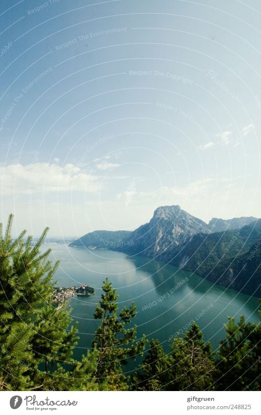 ...lustig sein Umwelt Natur Landschaft Pflanze Urelemente Erde Wasser Himmel Wolken Sommer Schönes Wetter Baum Grünpflanze Nadelbaum Felsen Berge u. Gebirge