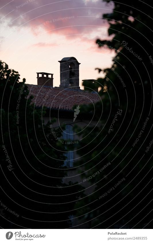 #A# Abend-Rosa Klima Schönes Wetter Kitsch rosa Himmel Himmel (Jenseits) himmelwärts Romantik Frankreich Provence Farbfoto mehrfarbig Außenaufnahme Experiment