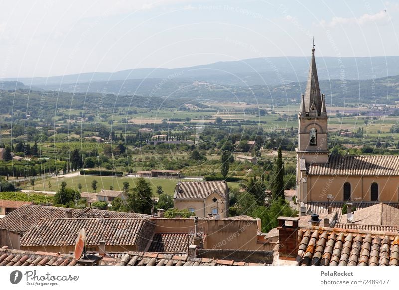 #A# Französische Dächer Dorf Kleinstadt Stadt Altstadt Haus ästhetisch Dach Frankreich Provence Bonnieux mediterran Farbfoto mehrfarbig Außenaufnahme